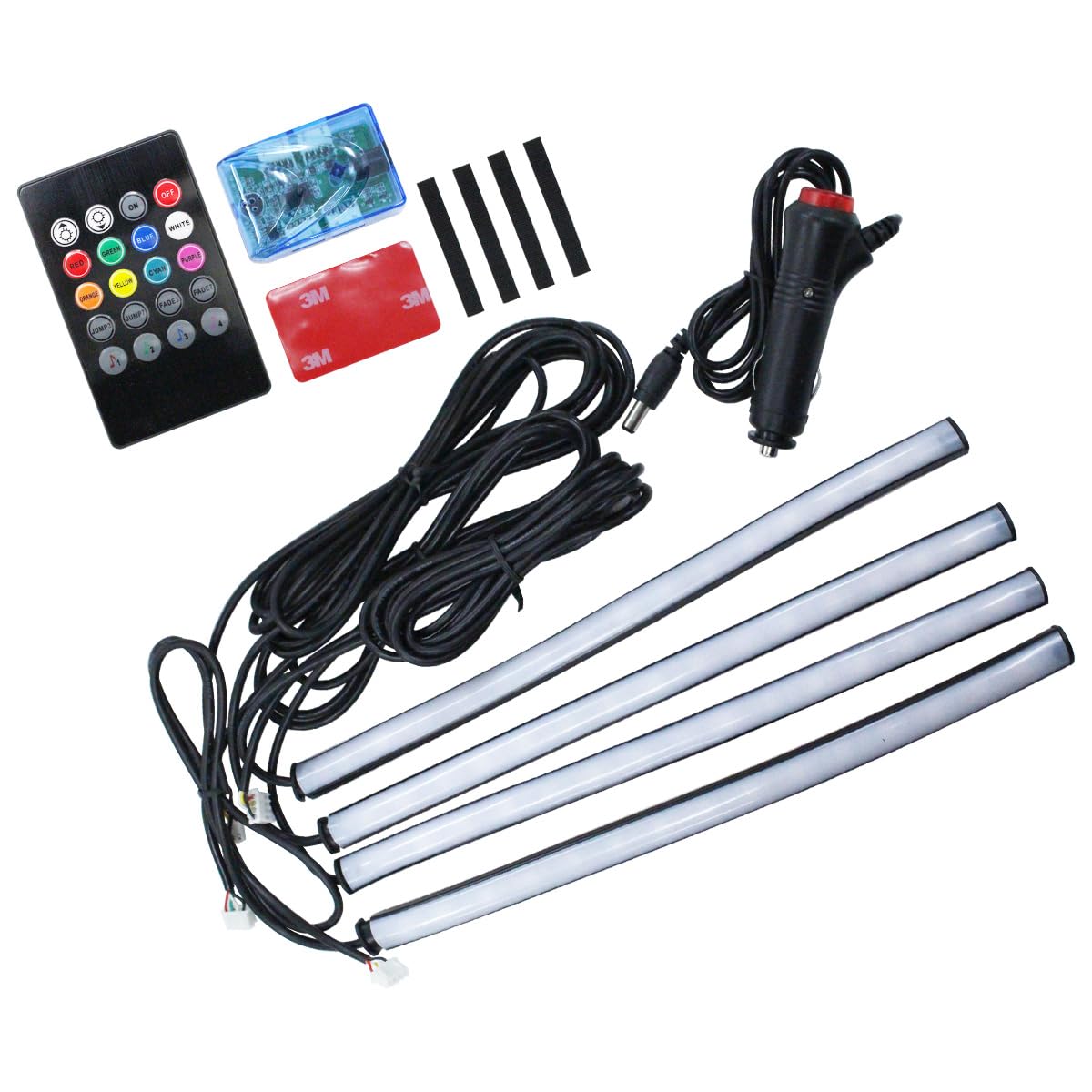 Amazon | 24V 4分岐 RGB 8色 音連動 ストロボ 点滅 フロア フット
